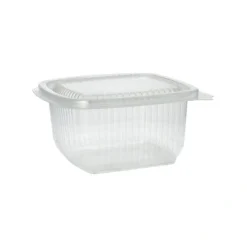 Starpak Verpackungsbecher mit Klappdeckeln, PP rechteckig 375 ml 6,2 cm x 11,5 cm x 12 cm transparent