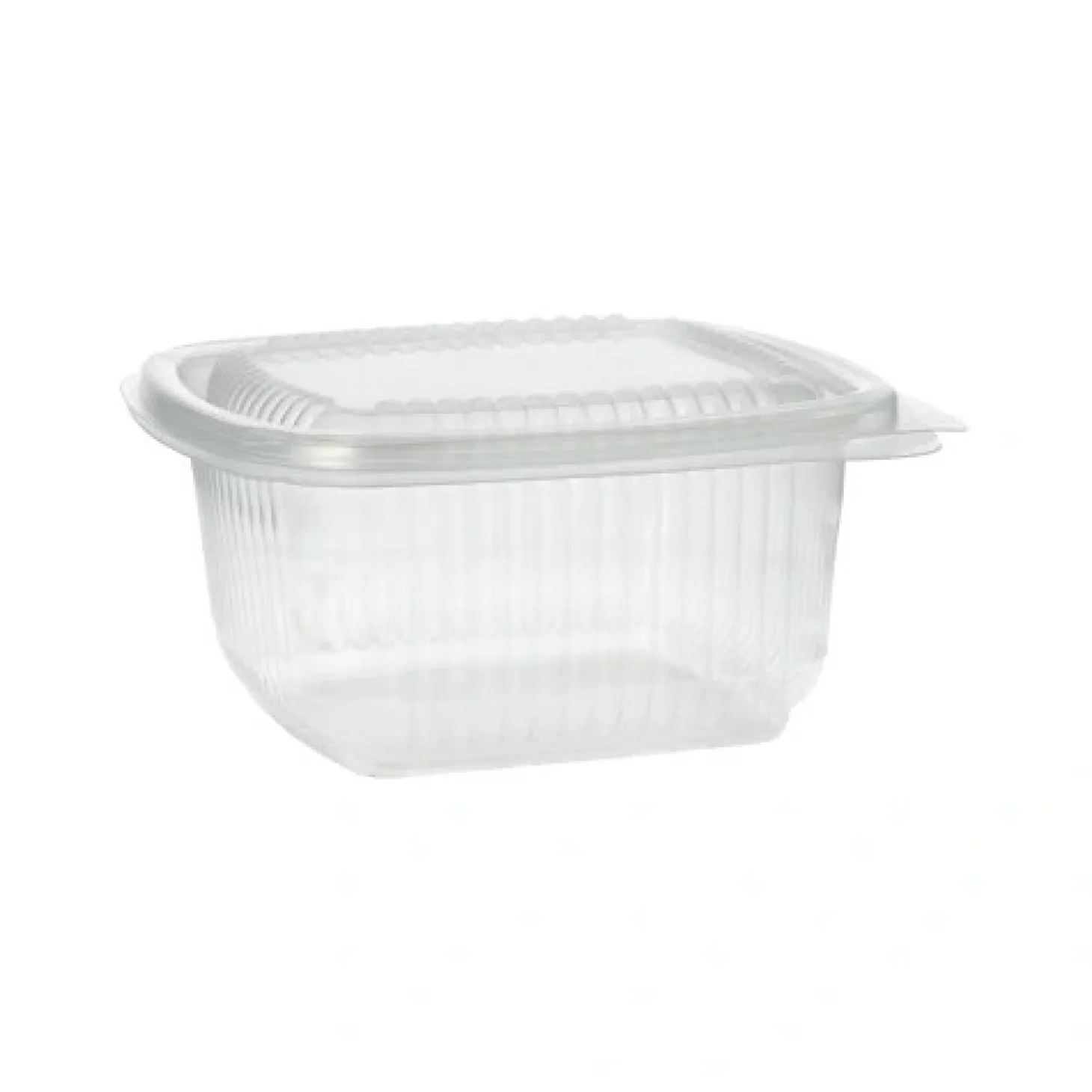 Starpak Verpackungsbecher mit Klappdeckeln, PP rechteckig 500 ml 6,3 cm x 12,5 cm x 13,1 cm transparent
