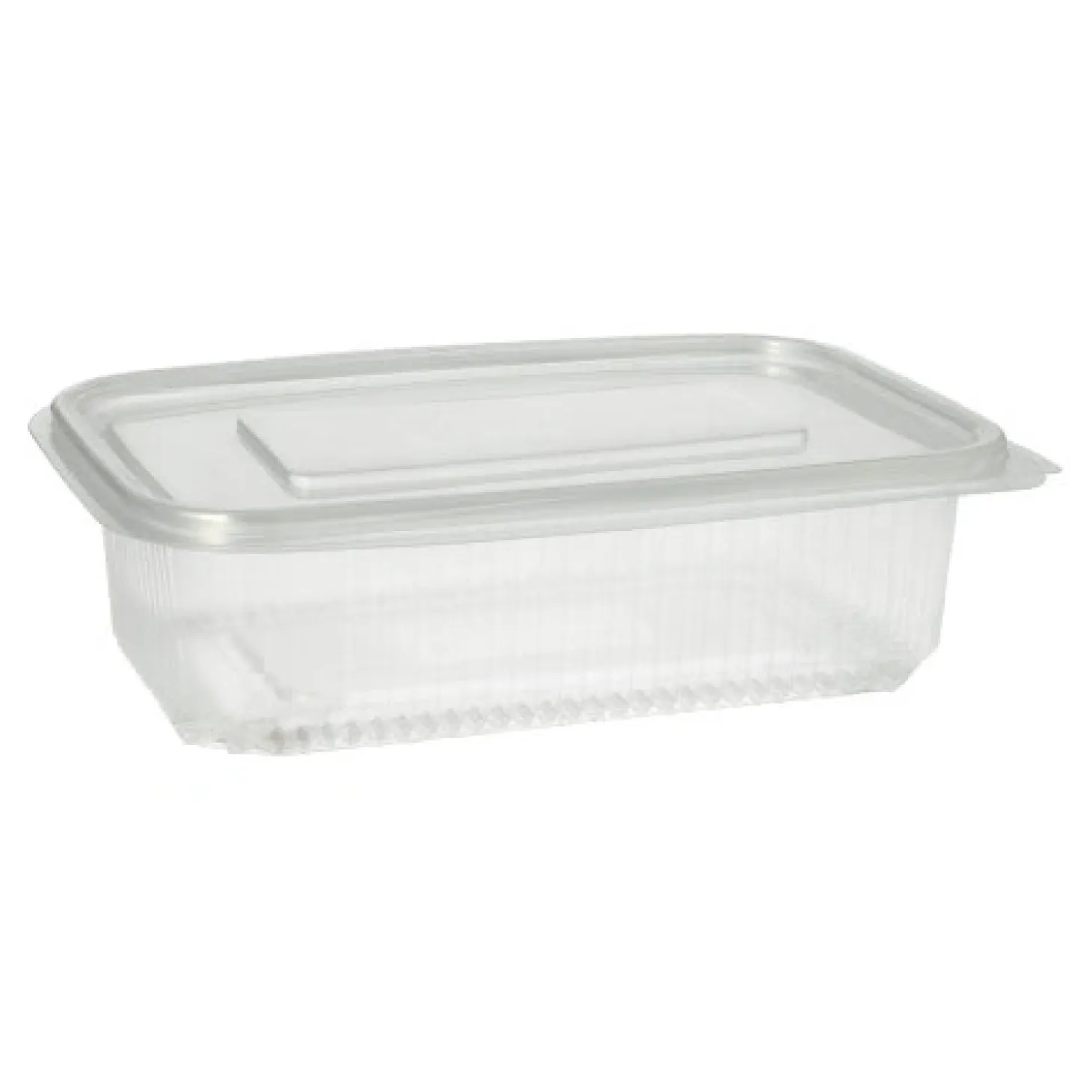 Starpak Verpackungsbecher mit Klappdeckeln, PP rechteckig 750 ml 5,3 cm x 13 cm x 19 cm transparent
