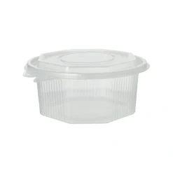 Starpak Verpackungsbecher mit Klappdeckeln, PP 8-eckig 750 ml 6,1 cm x 13 cm x 13 cm transparent