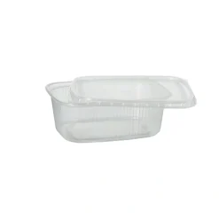 Starpak Verpackungsbecher, PP eckig 200 ml 3,9 cm x 8,1 cm x 10,8 cm transparent
