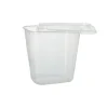 Starpak Verpackungsbecher, PP eckig 500 ml 10,1 cm x 8,1 cm x 10,8 cm transparent