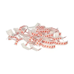 Starpak Verschluss-Clips, drahtverstärktes Papier 3,3 cm x 0,8 cm x 0,1 cm rot/weiß