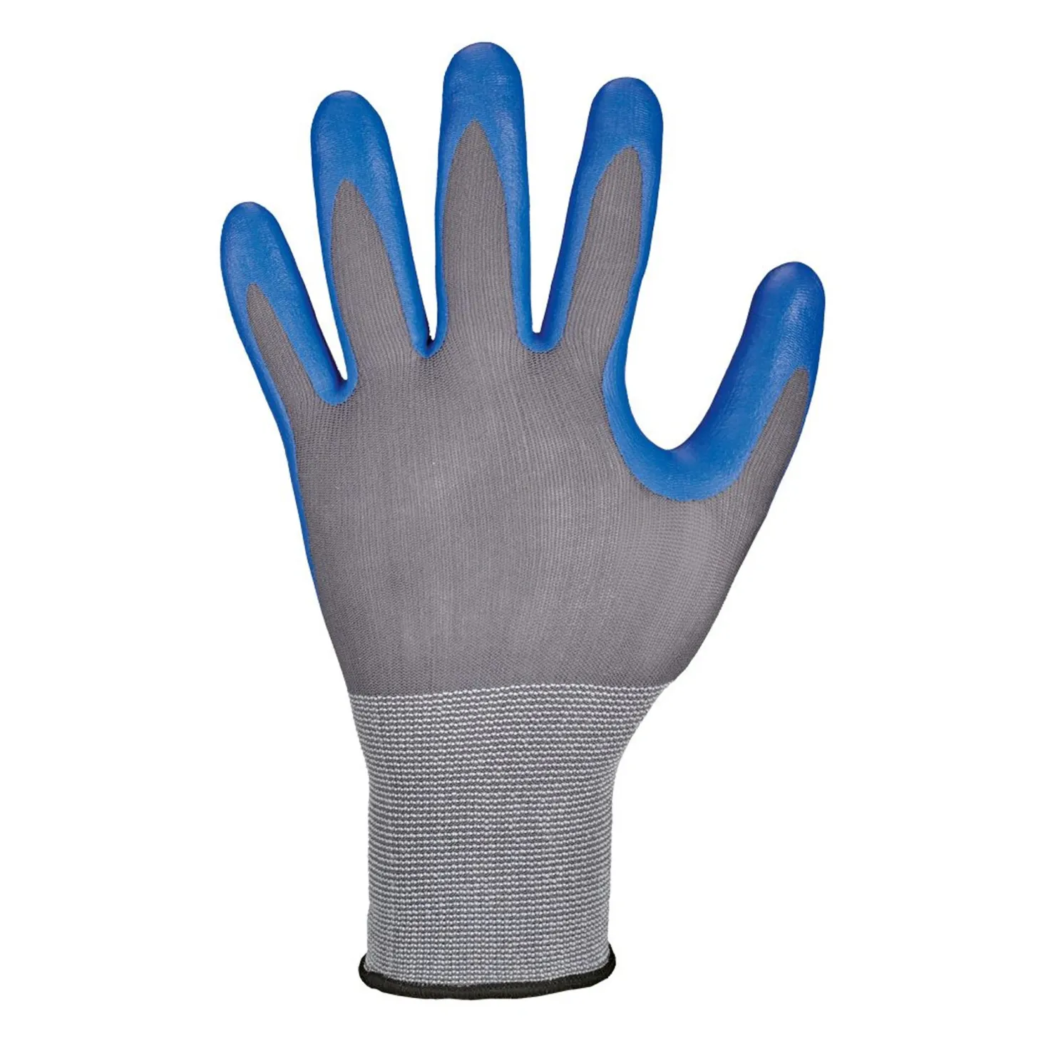 Stronghand Deltana 0655 Feinstrickhandschuhe mit Nitril-Beschichtung grau/blau, VE 144 Paar