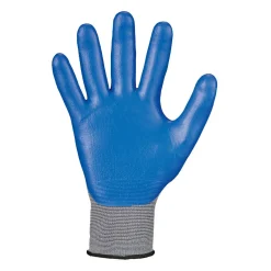 Stronghand Deltana 0655 Feinstrickhandschuhe mit Nitril-Beschichtung grau/blau, VE 144 Paar