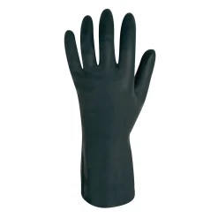Stronghand Freeman 0455 Chemikalienschutzhandschuhe mit Latex-Beschichtung schwarz, VE 144 Paar
