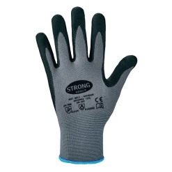 Stronghand Handan 0613 Feinstrickhandschuhe mit Nitril-Beschichtung grau/schwarz, VE 120 Paar