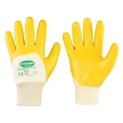 Stronghand Yellowstar 0550 Arbeitshandschuhe mit Nitril-Beschichtung natur/gelb, VE 144 Paar