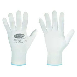 Stronghand Yumen 0700 Feinstrickhandschuhe mit Polyurethan-Beschichtung weiß, VE 240 Paar