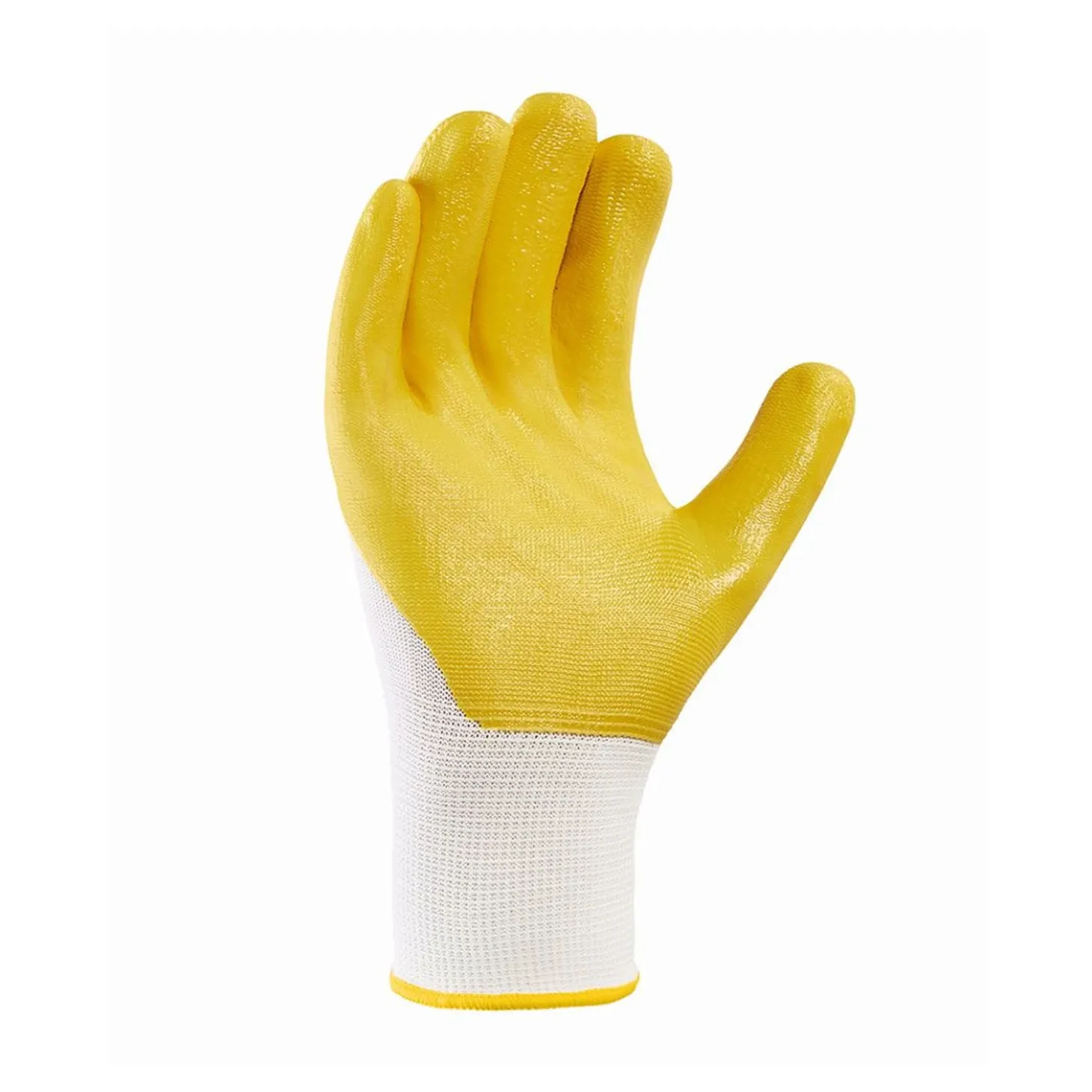 teXXor 2358 Arbeitshandschuhe mit Nitril-Beschichtung weiß/gelb, VE 144 Paar