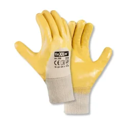 teXXor 2356 Arbeitshandschuhe mit Nitril-Beschichtung gelb/beige, VE 144 Paar
