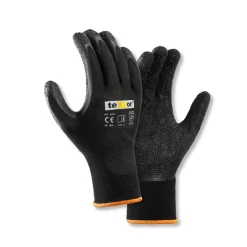 teXXor 2425 Feinstrickhandschuhe mit Latex-Beschichtung schwarz, VE 120 Paar