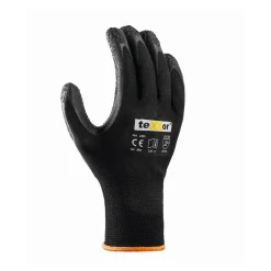 teXXor 2425 Feinstrickhandschuhe mit Latex-Beschichtung schwarz, VE 120 Paar