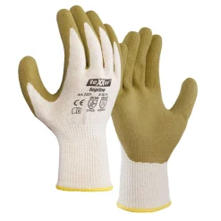 teXXor Green Protect 2221 Grobstrickhandschuhe mit Latex-Beschichtung natur/grün, VE 72 Paar