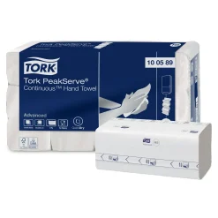 Tork 100589 Advanced PeakServe Endlos Handtücher W-Falz H5 20,1 x 22,5 cm, 1-lagig, weiß
