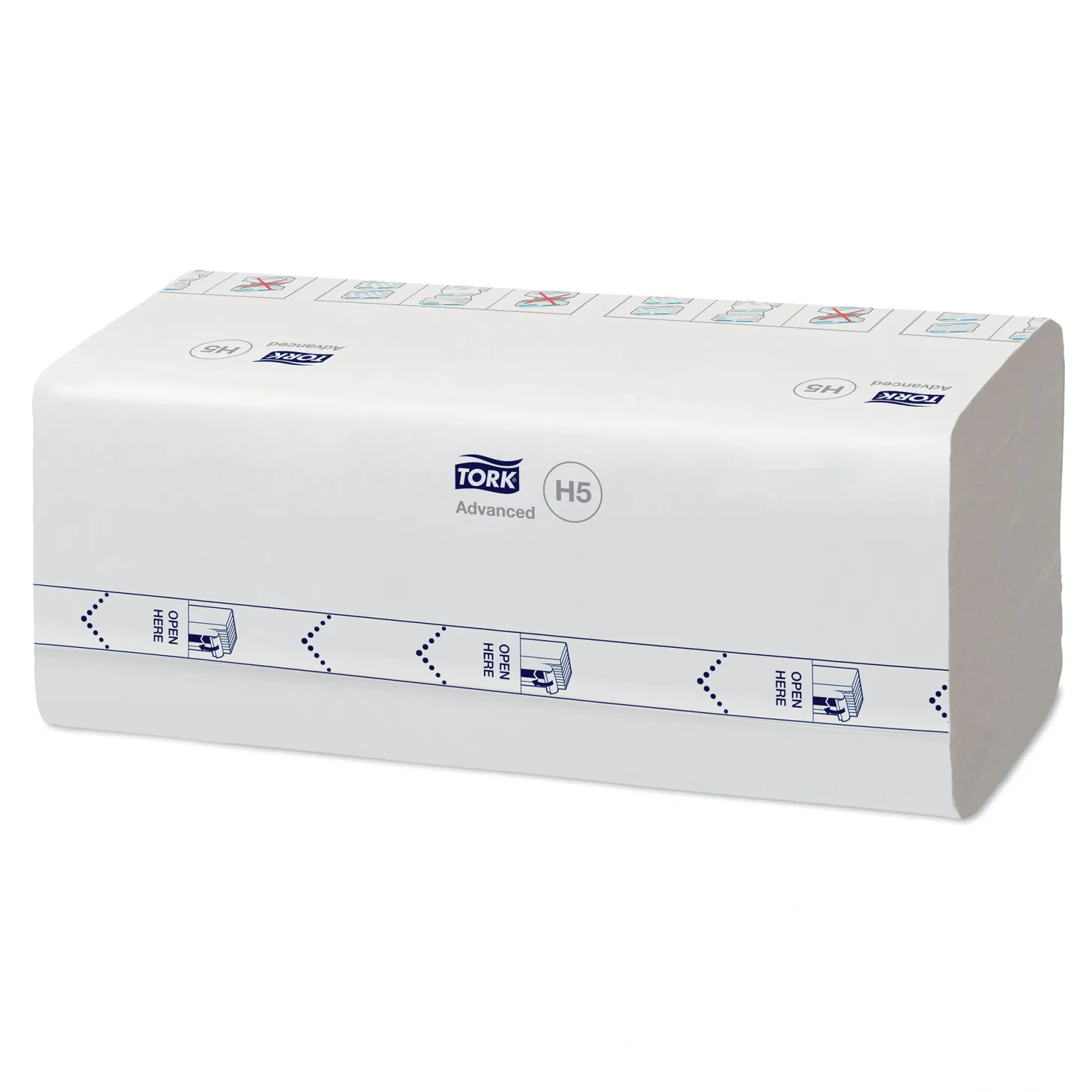 Tork 100589 Advanced PeakServe Endlos Handtücher W-Falz H5 20,1 x 22,5 cm, 1-lagig, weiß