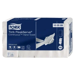 Tork 100589 Advanced PeakServe Endlos Handtücher W-Falz H5 20,1 x 22,5 cm, 1-lagig, weiß