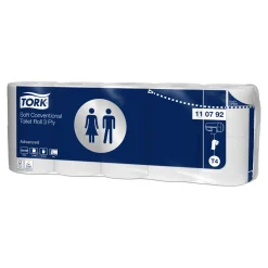 Tork 110792 Advanced weiches Toilettenpapier Kleinrolle T4 3-lagig 150 Blatt