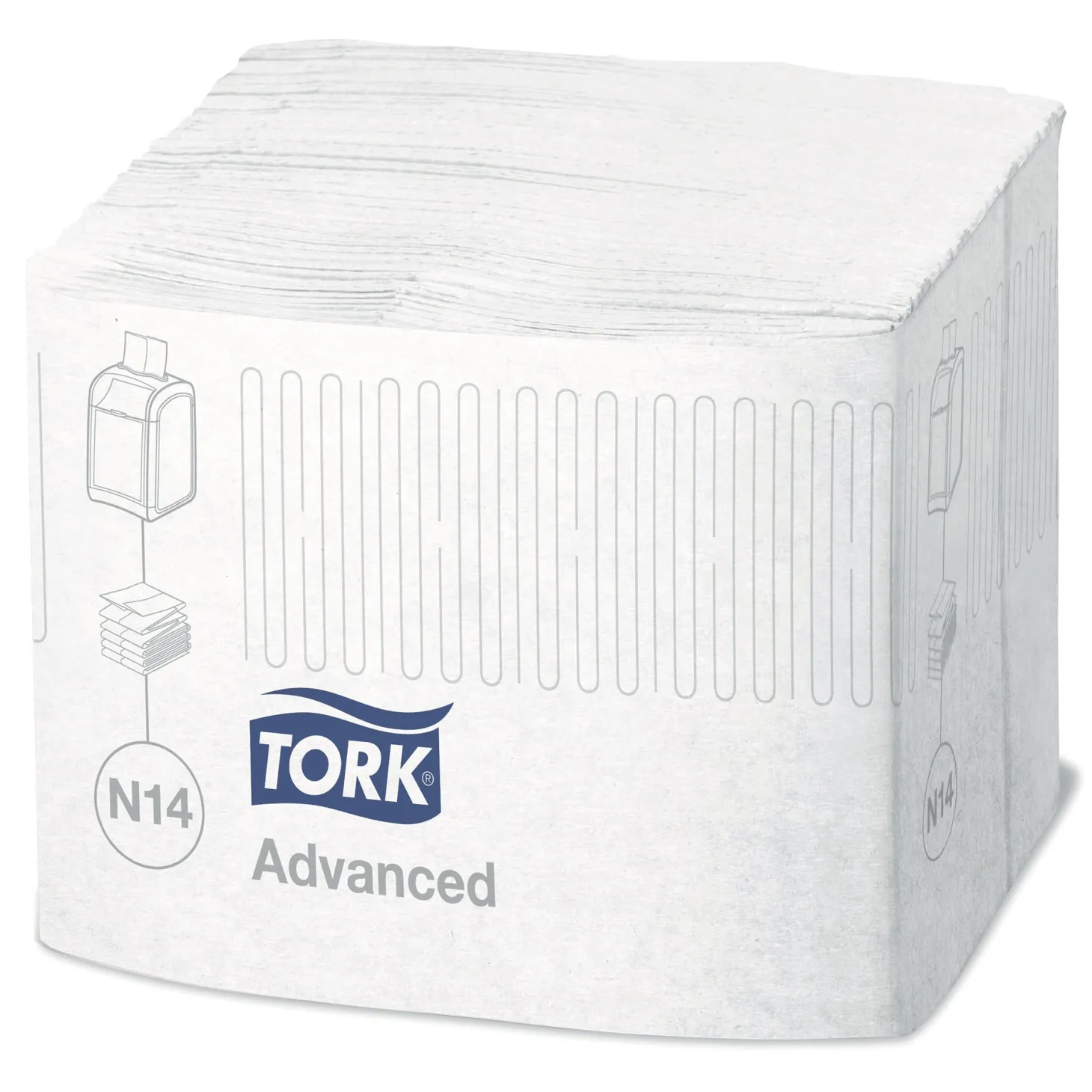 Tork 15830 Advanced Xpressnap Fit Spenderserviette N14 Multifold Z, 21,3 x 16,5 cm, 2-lg, weiß
