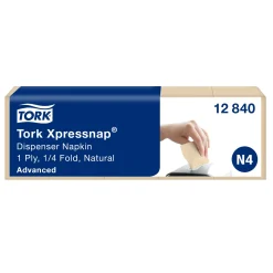Tork 12840 Advanced Xpressnap Spenderserviette N4 1/4-Falz, 21,3 x 33 cm, 1-lg, natur
