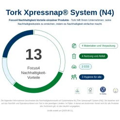 Tork 13840 Advanced Xpressnap Spenderserviette N4 1/4-Falz, 21,3 x 33 cm, 1-lg, natur, mit Umweltsymbol