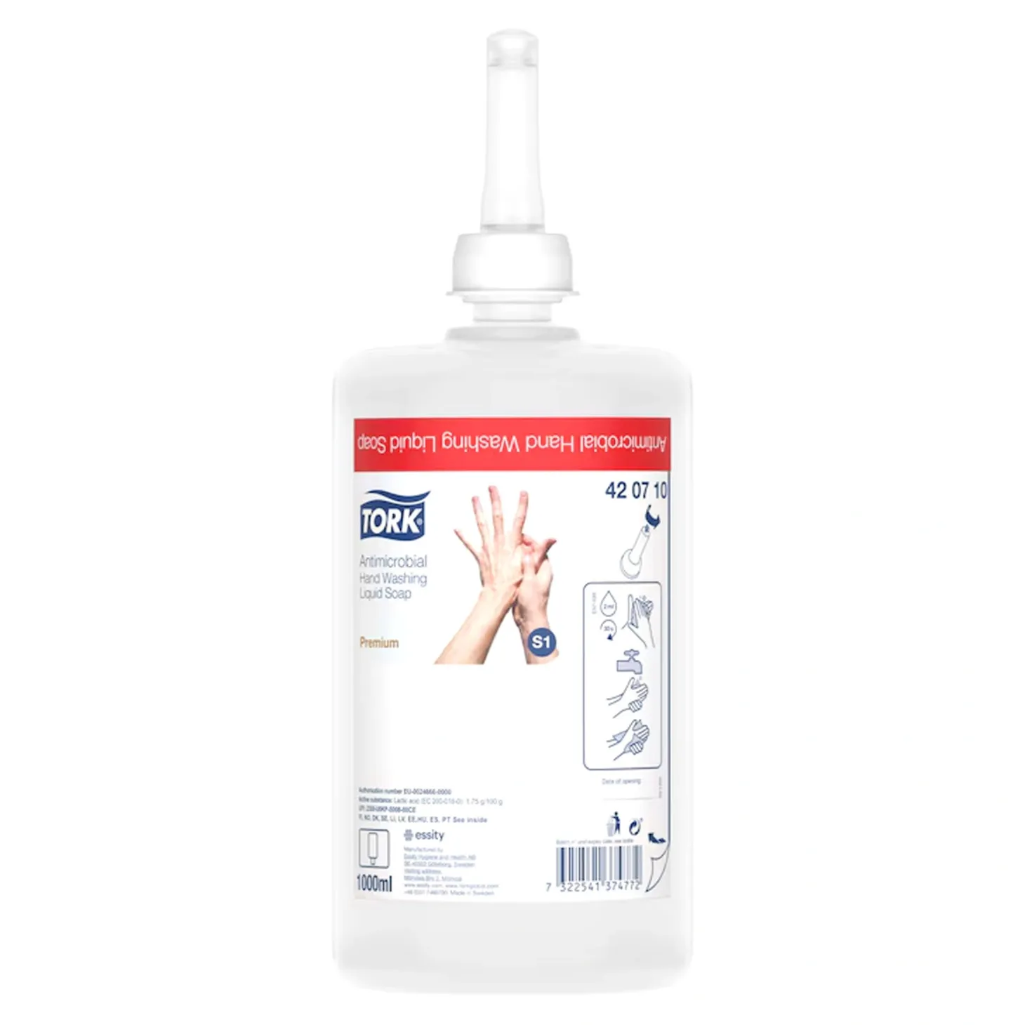Tork 420710 antimikrobielle Flüssigseife zur Händedekontamination S1 6 x 1000 ml