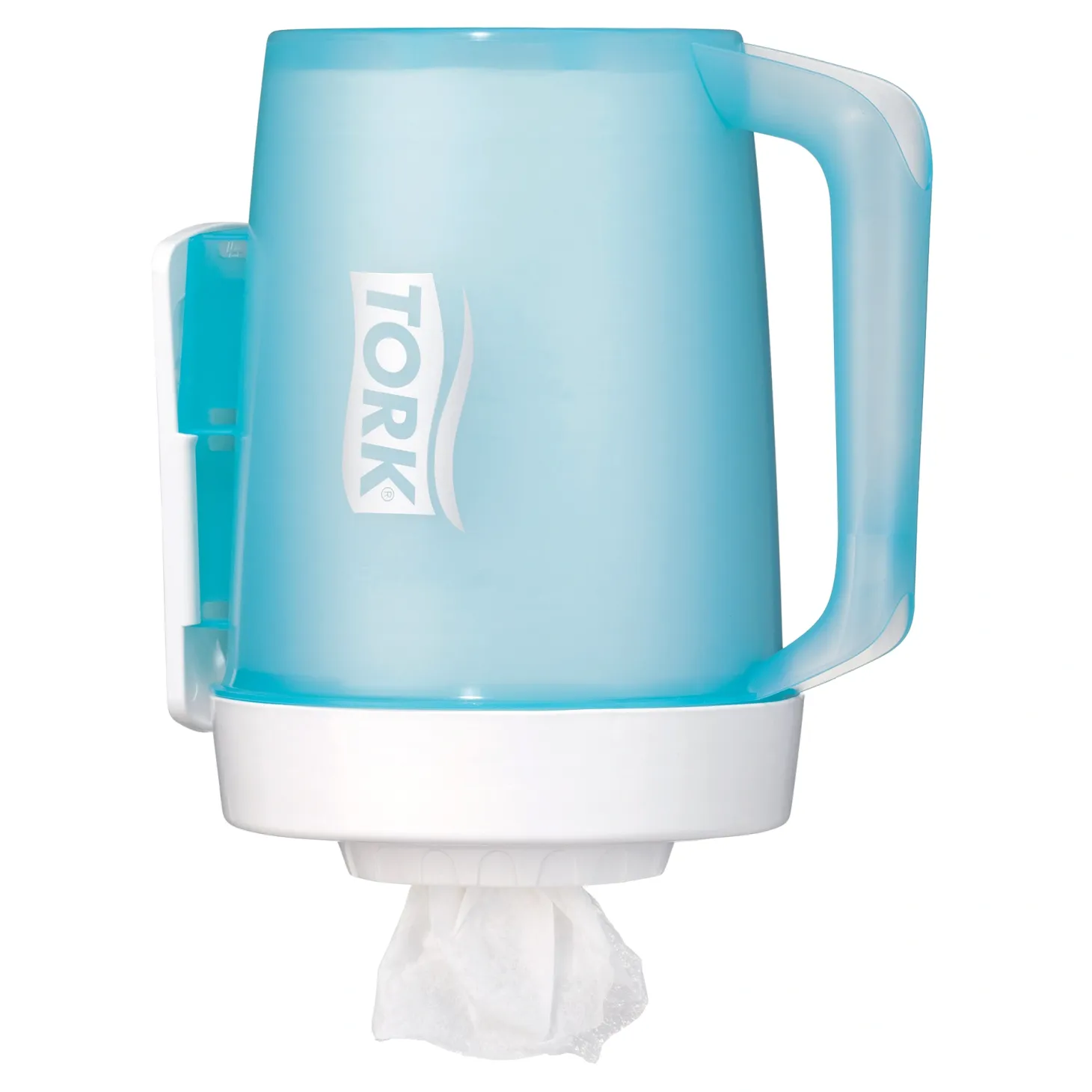 Tork 658002 Elevation Performance Tragbarer Mini-Innenabrollungsspender M1 weiß-türkis