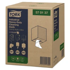 Tork 570137 extra-starke Industrie Reinigungstücher W1, W2, W3, 1-lagig, 60,8 Meter