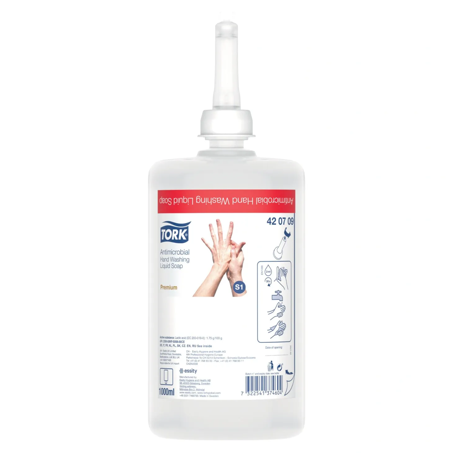 Tork 420709 Flüssigseife zur Händedekontamination S1 6 x 1000 ml