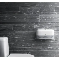 Tork OptiServe Doppelrollenspender für hülsenloses Midi-Toilettenpapier T7 horizontal