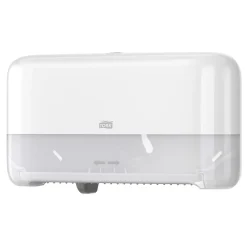 Tork OptiServe Doppelrollenspender für hülsenloses Midi-Toilettenpapier T7 horizontal