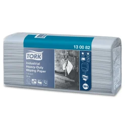 Tork 130082 Premium extra-starke Industrie-Papierwischtücher W4 blau 3-lagig, 32,4 x 38,5 cm, 500 Tücher