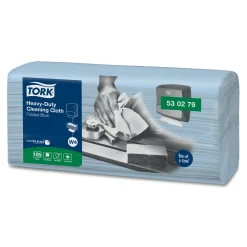 Tork 530279 Premium extra-starke Reinigungstücher W4 blau 1-lagig, 35,5 x 41,5 cm, 420 Tücher