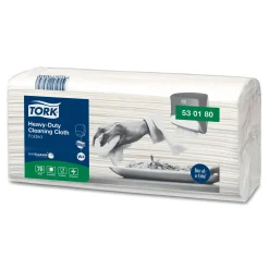 Tork 530180 Premium extra-starke Reinigungstücher W4 weiß 1-lagig, 35,5 x 61,5 cm, 280 Tücher