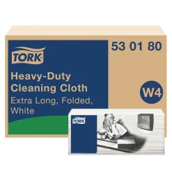 Tork 530180 Premium extra-starke Reinigungstücher W4 weiß 1-lagig, 35,5 x 61,5 cm, 280 Tücher