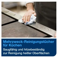 Tork 473179 Premium Küchen Reinigungstücher W4 weiß 1-lagig, 35,5 x 41,5 cm, 300 Tücher