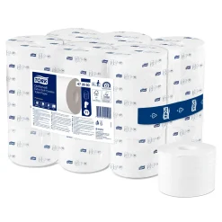 Tork 472650 Premium OptiServe Extra-Weiches Toilettenpapier Midi-Rolle Zellstoff hülsenlos T7 3-lagig 550 Blatt