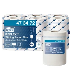 Tork 473472 Reflex Advanced Papierwischtücher M4 (Lotus Reflex) Midirollen, 2-lagig, 150,8 Meter