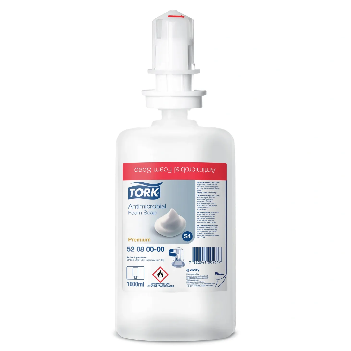 Tork 520800 Schaumseife zur Händedekontamination S4 6 x 1000 ml
