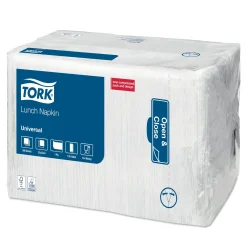 Tork 509308 Universal Lunchserviette 1/8-Falz, 32,5 x 32,5 cm, 1-lg, weiß