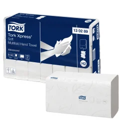 Tork 130289 Xpress Advanced weiche Papierhandtücher Multifold Interfold H2 21,3 x 24 cm, 2-lagig, weiß