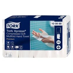 Tork 100888 Xpress Premium komprimierte Papierhandtücher Interfold H2 21,2 x 32 cm, 2-lagig, weiß