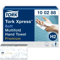 Tork 100288 Xpress Premium Papierhandtücher Interfold H2 21,2 x 34 cm, 2-lagig, weiß