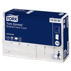 Tork 150400 Xpress Universal Handtücher Multifold Z-Falz H2 24 x 21,3 cm, 2-lagig, weiß
