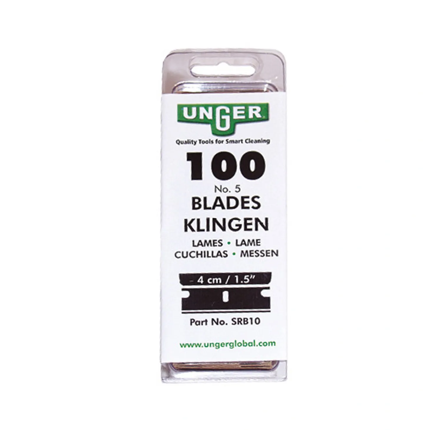 Unger Karbon Ersatzklingen für ErgoTec-Glasschaber 4 cm