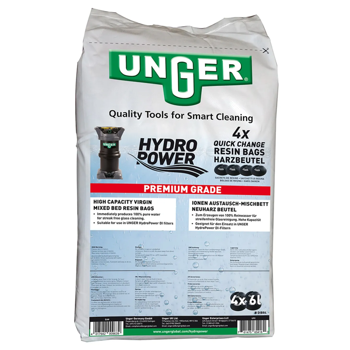 Unger QuickChange Harzbeutel für HydroPower Reinwassersystem
