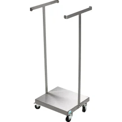 VAR Abfallsammler Typ SHR 120, Edelstahl, fahrbar, 120 Liter