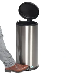 VAR Tretmülleimer 30 Liter Edelstahl