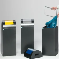 VAR Wertstoffsammelgerät WSG 55 R, 60 Liter antiksilber