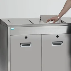 VAR Wertstoffsortiersystem 3x48 Liter Edelstahl